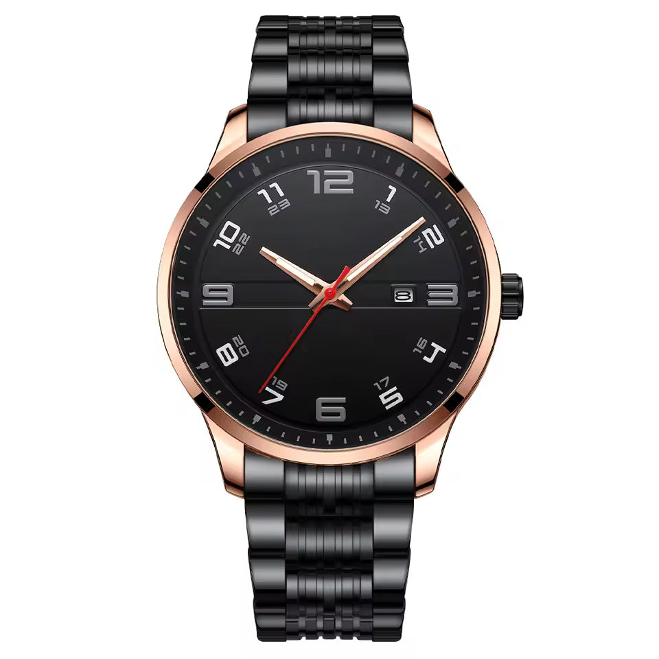 Yellow Gold Black Diamond Dial