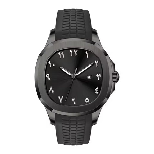 Black Dial Stainless Steel Yellow Gold Watch
