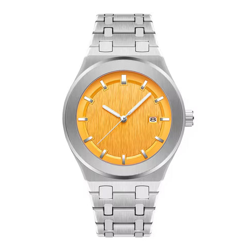 Yellow Gold Diamond Bezel Champagne Diamond Dial