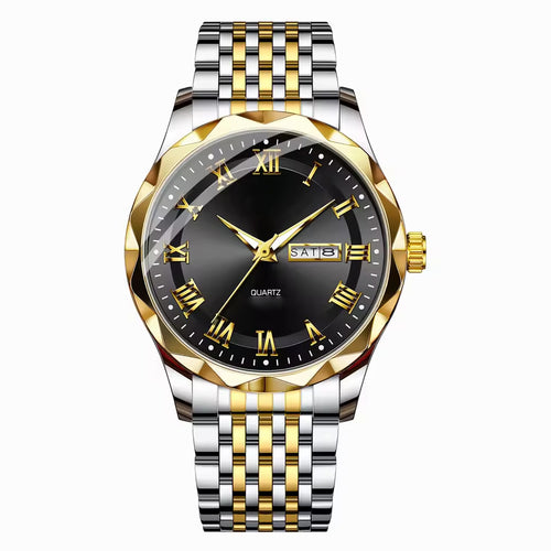Steel Yellow Gold Champagne Dial Mens Watch