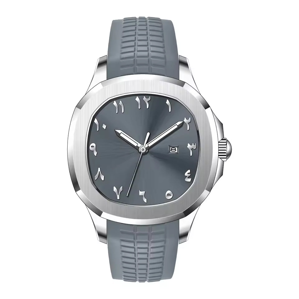 Smooth Bezel Watch Black Diamond Dial