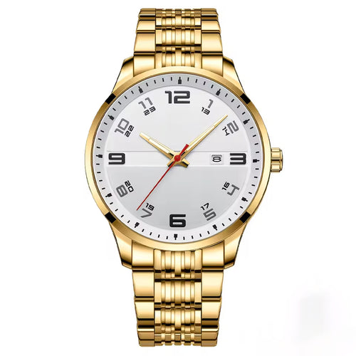 Yellow Gold Diamond Bezel Mens Watch