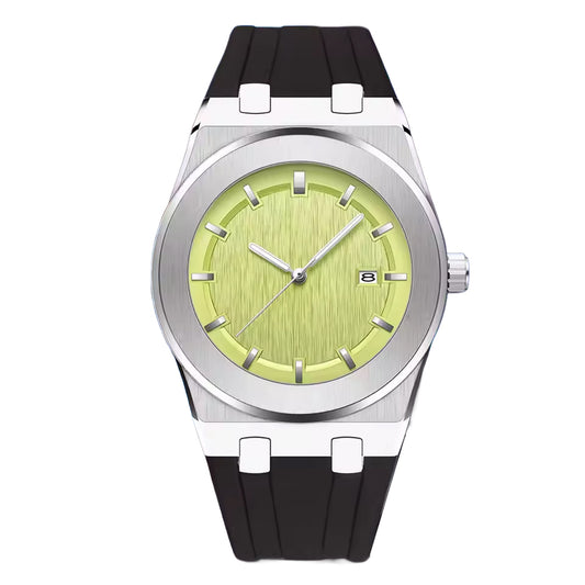 Black Dial Steel Yellow Gold Diamond Mens Watch