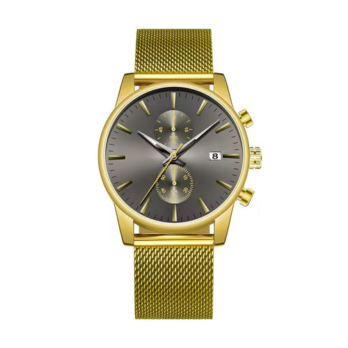 Steel Yellow Gold Diamond Serti Mens Watch